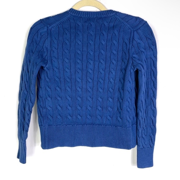 Polo by Ralph Lauren Cable Knit Long Sleeve Cardigan in Blue, Size Small - Picture 11 of 12